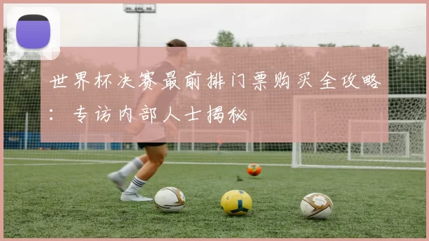 世界杯决赛最前排门票购买全攻略：专访内部人士揭秘